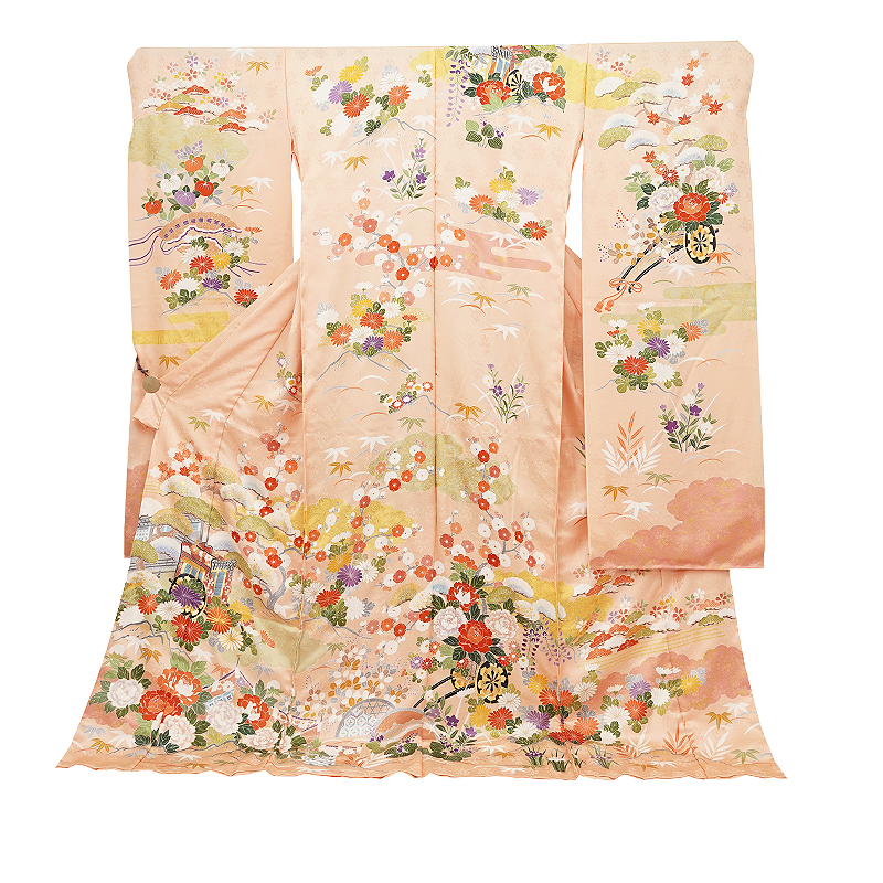 逸品 超豪華手描き京友禅そごう誂え黒地 振袖 画す 