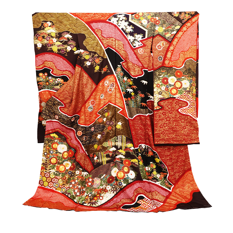 逸品 青柳謹製 桶絞り手描友禅古典本振袖 − 振袖｜美はよろこび 着物 
