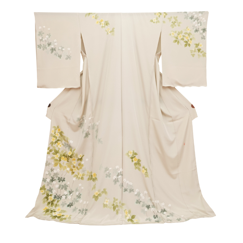 本加賀友禅　訪問着　部分写真 本加賀友禅 訪問着 部分写真 着物の種類 加賀友禅、京友禅の違い