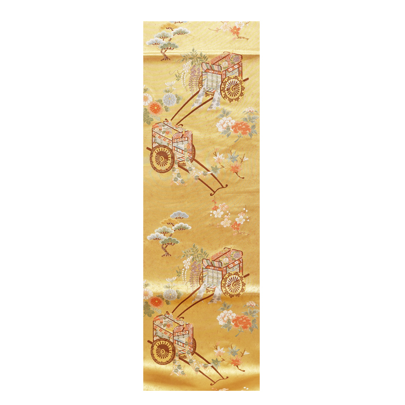 特選西陣本金箔瀞金錦袋帯〈御所車模様〉「長嶋成織物」 − 帯｜美は 